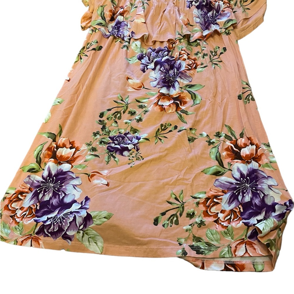 Off the shoulder ruffle floral print dress - Picture 2 of 5
